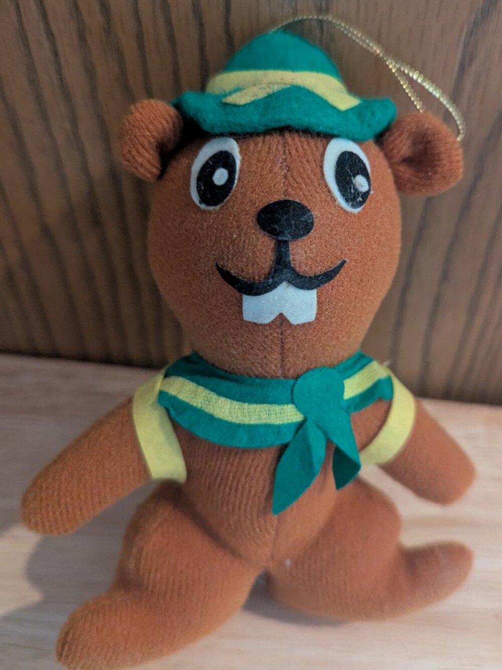 VTG 1970 Dakin Dream Pet Eager Beaver Scout Plush Stuffed Animal Toy Ornament 6"